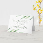 Aan mijn broertje op jullie trouwdag Kaart (Gele Bloem)