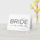 Aan mijn bruid huwelijkscadeau van bruidegom aan t kaart (Gele Bloem)