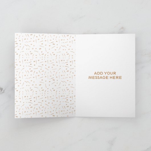 Aan mijn bruid op onze bruiloft | Stijlvol gouden  Kaart (Binnen)