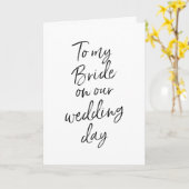 Aan mijn bruid op onze bruiloft | Stijlvolle handg Kaart (Gele Bloem)