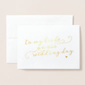 Aan mijn bruid op onze trouwdag Kaart (Voorkant met envelop)