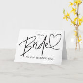 Aan mijn bruid op onze trouwdag Kaart (Gele Bloem)