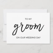 Aan mijn bruidegom Eenvoudige Moderne Minimale Huw Kaart (Voorkant)