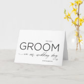 Aan mijn bruidegom huwelijkscadeau bruid aan toeko kaart (Gele Bloem)