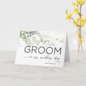 Aan mijn bruidegom huwelijkscadeau van bruid Eucal Kaart (Gele Bloem)