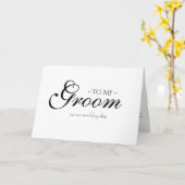 Aan mijn bruidegom om op huwelijksdag te zijn kaart (Gele Bloem)