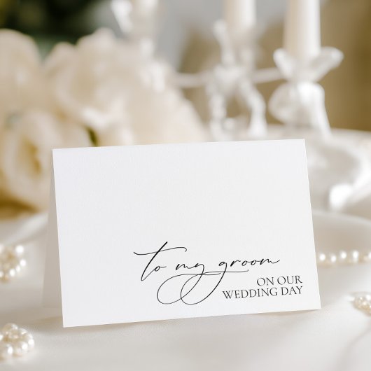 "Aan mijn bruidegom op mijn trouwdag" Kaart