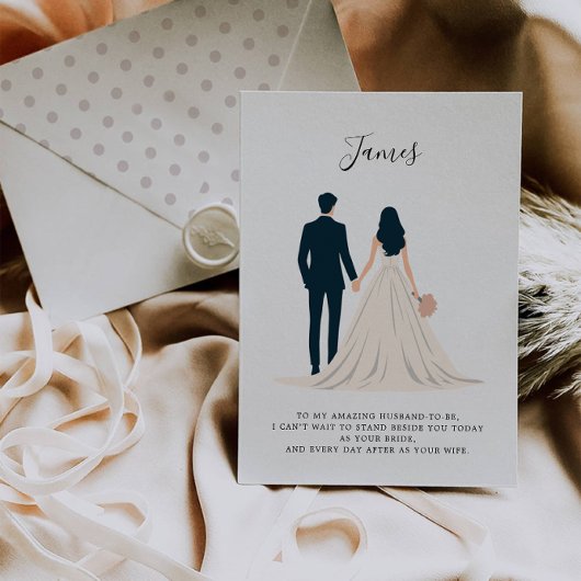 Aan mijn bruidegom op onze trouwdag, aan mijn man  kaart