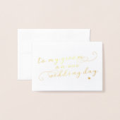 Aan mijn bruidegom op onze trouwdag Kaart (Voorkant met envelop)