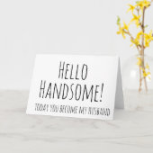 Aan mijn bruidegom op onze trouwdag Kaart, aan mij Kaart (Gele Bloem)