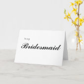 aan mijn bruidsmeisje kaart (Gele Bloem)