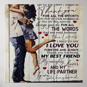 Aan mijn Cadeau van de vrouw   Cadeau liefdesoffer Poster