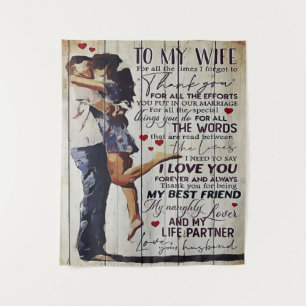 Aan mijn Cadeau van de vrouw   Cadeau liefdesoffer Wandkleed