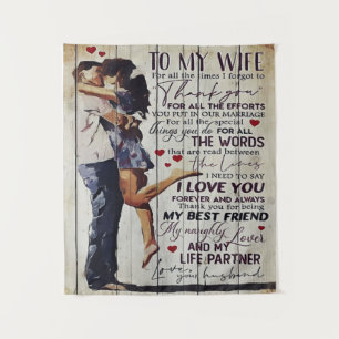 Aan mijn Cadeau van de vrouw Cadeau liefdesoffer Wandkleed
