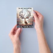 Aan mijn Deer Daughter Gift, Daughter Birthday Gif Flyer (Hand)