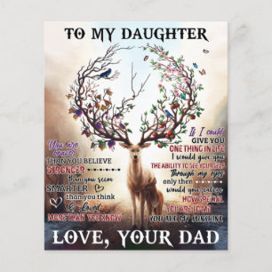 Aan mijn Deer Daughter Gift, Daughter Birthday Gif Flyer