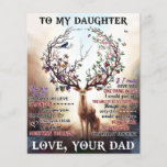 Aan mijn Deer Daughter Gift, Daughter Birthday Gif Flyer<br><div class="desc">Aan mijn Deer Daughter Gift,  Daughter Birthday Gift</div>