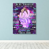 Aan mijn dochter Birthday Gift, Cute Mam Baby Gift Canvas Afdruk (Insitu (Houten vloer))