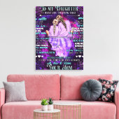 Aan mijn dochter Birthday Gift, Cute Mam Baby Gift Canvas Afdruk (Insitu (Woonkamer))