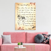 Aan mijn dochter Birthday Gift, Cute Mam Baby Gift Canvas Afdruk (Insitu (Woonkamer))