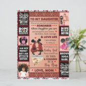 Aan mijn dochter Birthday Gift, Cute Mam Baby Gift Menu (Staand voorkant)