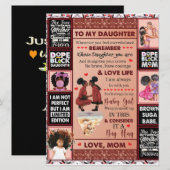 Aan mijn dochter Birthday Gift, Cute Mam Baby Gift Menu (Voorkant / Achterkant)