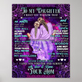 Aan mijn dochter Birthday Gift, Cute Mam Baby Gift Poster (Voorkant)