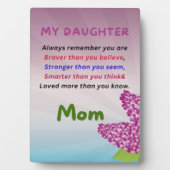 Aan mijn dochter cadeau, liefde, typografie fotoplaat (voorkant)