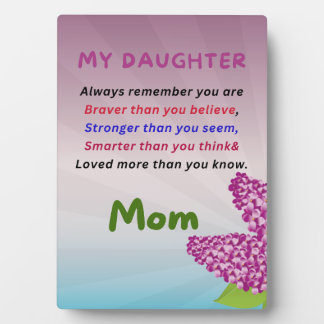 Aan mijn dochter cadeau, liefde, typografie fotoplaat