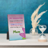 Aan mijn dochter cadeau, liefde, typografie fotoplaat (Zijkant)