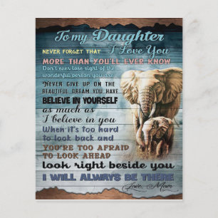 Aan mijn dochter, Cadeau voor kind, Brief aan doch Flyer