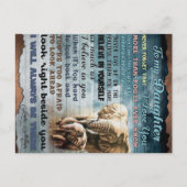 Aan mijn dochter Funny Gift | Cadeau gezin Aankondigingskaart (Voorkant)