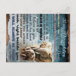 Aan mijn dochter Funny Gift   Cadeau gezin Briefkaart