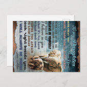 Aan mijn dochter Funny Gift | Cadeau gezin Briefkaart (Voorkant / Achterkant)