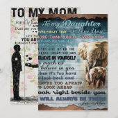 Aan mijn dochter Funny Gift | Cadeau gezin Feestdagenkaart (Voorkant / Achterkant)