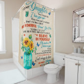 Aan mijn dochter Gift, Butterfly Lover, Sunflower Douchegordijn (In situ)