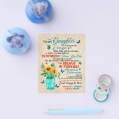 Aan mijn dochter Gift, Butterfly Lover, Sunflower  Flyer (Enkel)