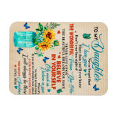 Aan mijn dochter Gift, Butterfly Lover, Sunflower  Magneet (Horizontaal)