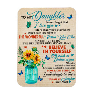 Aan mijn dochter Gift, Butterfly Lover, Sunflower  Magneet