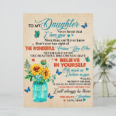 Aan mijn dochter Gift, Butterfly Lover, Sunflower  Menu (Staand voorkant)