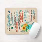 Aan mijn dochter Gift, Butterfly Lover, Sunflower Muismat (Met muis)