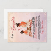 Aan mijn dochter Gift, dochter en mam, liefdesbrie Aankondigingskaart (Voorkant / Achterkant)