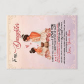 Aan mijn dochter Gift, dochter en mam, liefdesbrie Aankondigingskaart (Voorkant)