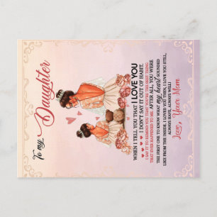Aan mijn dochter Gift, dochter en mam, liefdesbrie Briefkaart