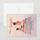 Aan mijn dochter Gift, dochter en mam, liefdesbrie Briefkaart (Voorkant / Achterkant)