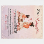 Aan mijn dochter Gift, dochter en mam, liefdesbrie Fleece Deken (Voorkant (Horizontaal))