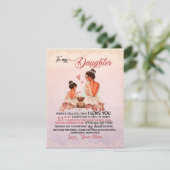 Aan mijn dochter Gift, dochter en mam, liefdesbrie Kaart (Staand voorkant)