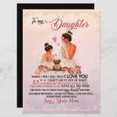 Aan mijn dochter Gift, dochter en mam, liefdesbrie Menu (Voorkant / Achterkant)