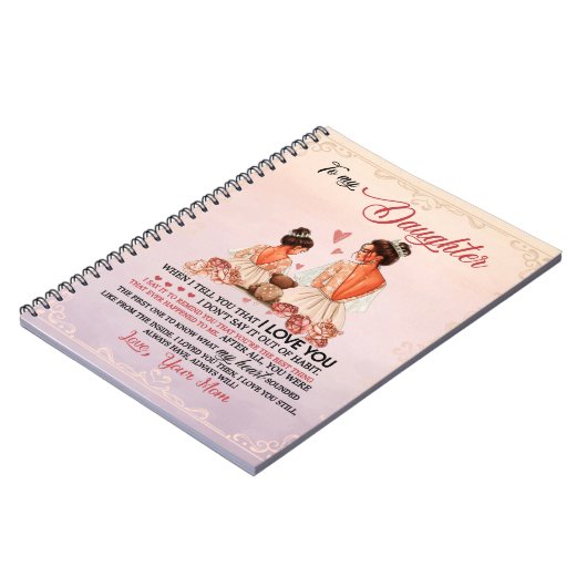 Aan mijn dochter Gift, dochter en mam, liefdesbrie Notitieboek (Linkerzijde)