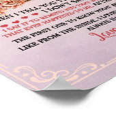 Aan mijn dochter Gift, dochter en mam, liefdesbrie Poster (Hoek)